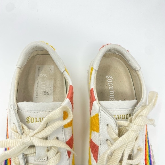 Soludos‎ rainbow wave sneakers size 5 leather upper - Picture 9 of 14